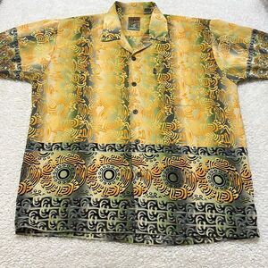 Pineapple Collection Hawaiian Shirt Button Up Men’s Size L